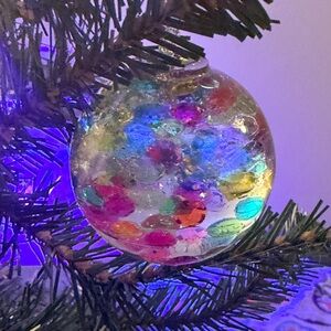 Multicolor Glass Holiday Ornament